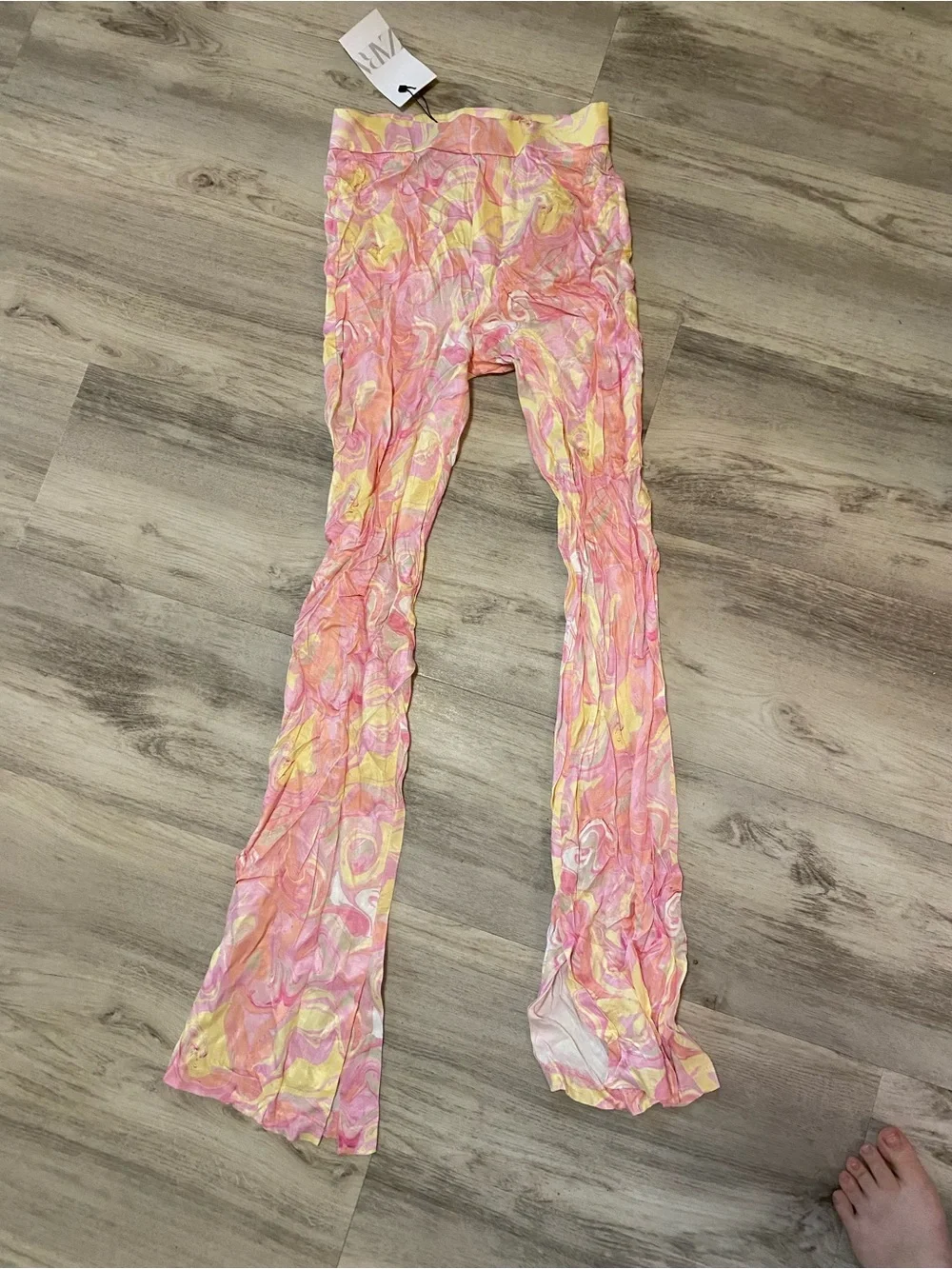 Zara Pastel Marble Pants- NWT